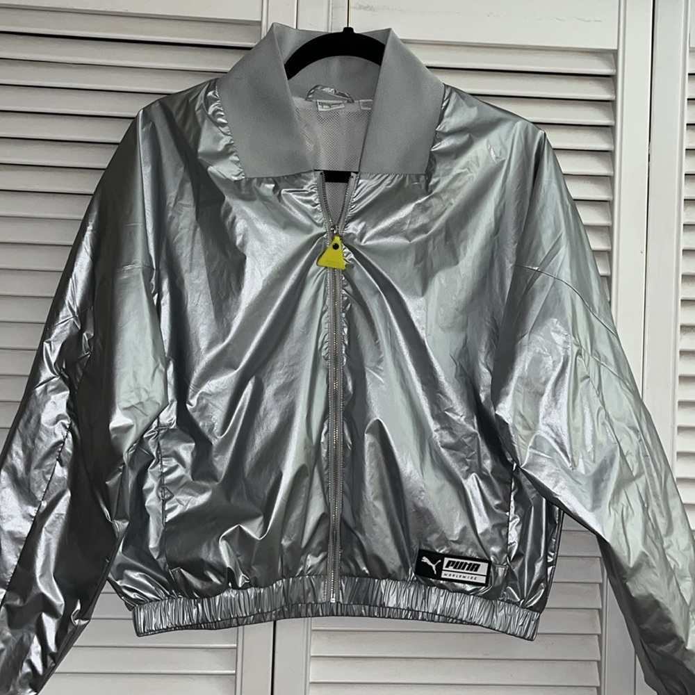 Puma lightweight metallic bomber jacket
